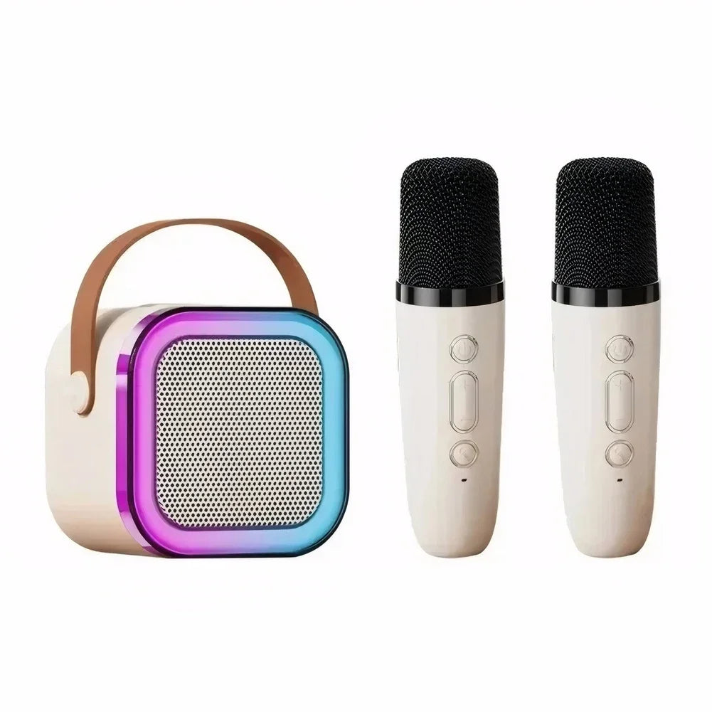 Mini Karaoke for Children and Adults Bluetooth 1 or 2 Microphones-6